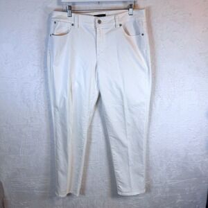 Talbots Boyfriend Jeans‎ Flawless Five-Pocket 12 White Womens Preppy Summer